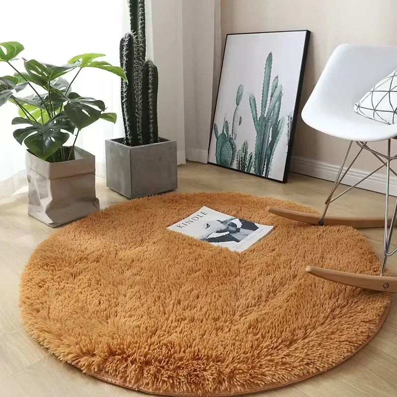 Plush Round Carpet