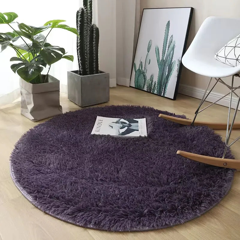 Plush Round Carpet