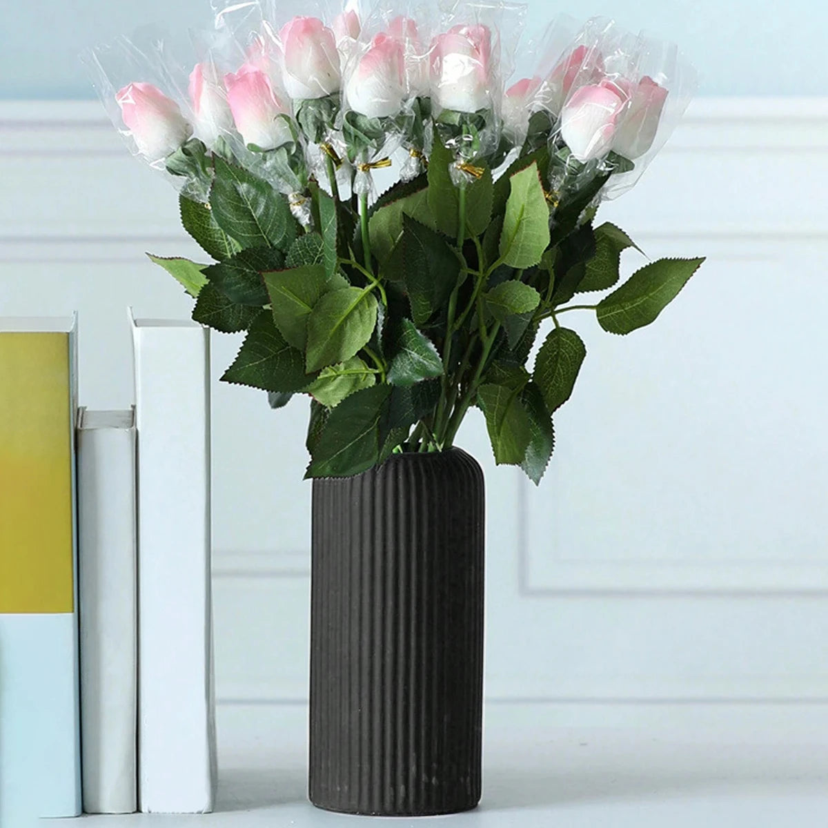 Striped Plastic Vase