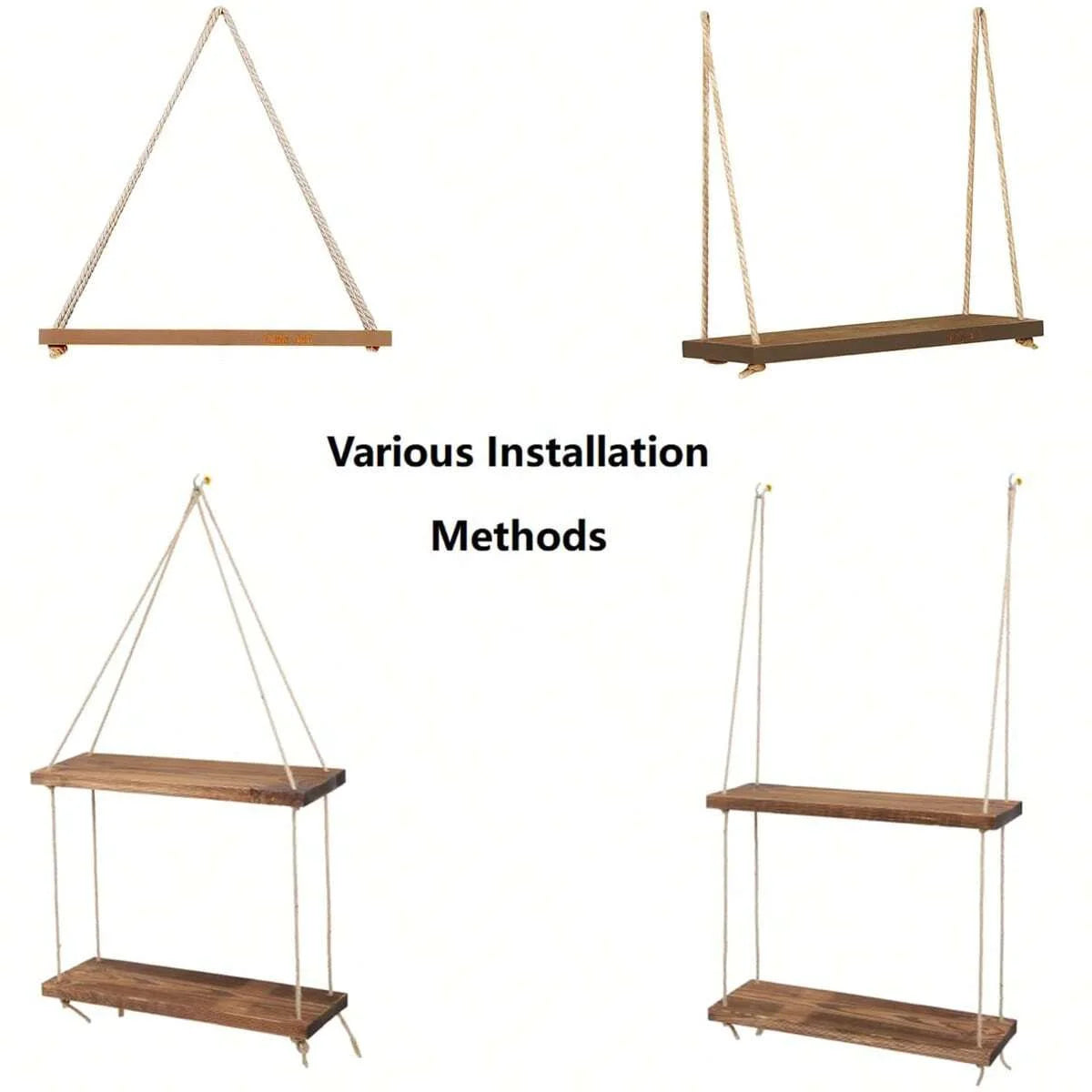 Wooden Swing Hanging Rope