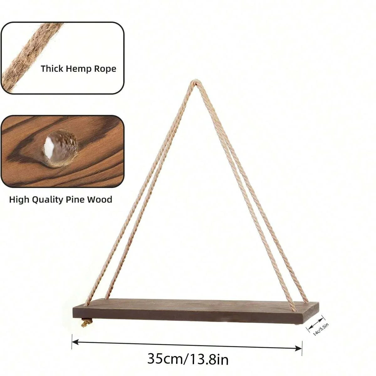 Wooden Swing Hanging Rope